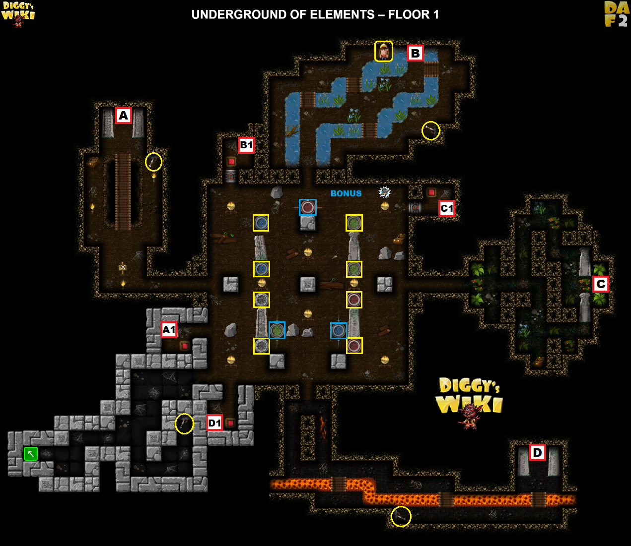 Underground Of Elements Diggy S Adventure Diggy S Guide